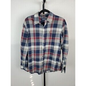 Chaps Performance Button Up Shirt Men's Large Long Sleeve Multicolor Plaid